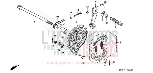 REAR BRAKE PANEL CM125CX de 1999